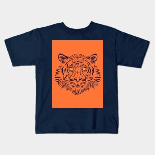 Orange Tiger in danger by #Bizzartino Kids T-Shirt